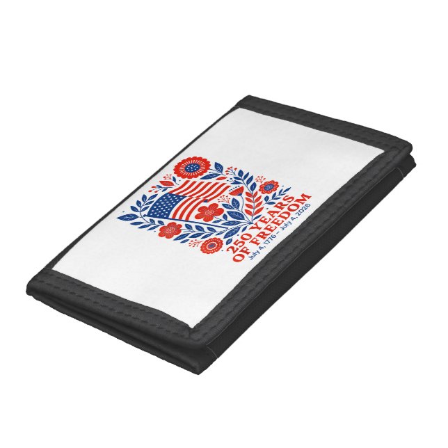 4th of July Patriotic 250th Anniversary 250 Years  Trifold Wallet (Bottom)