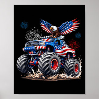 4th Of July Patriotic Aamerican Usa Red White Blue Poster