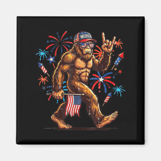 4th of july patriotic american bigfoot sasquatch magnet