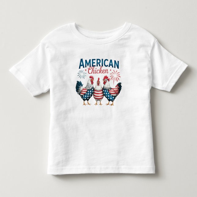 4th of July Patriotic American Chicken-62987 T-Shi Toddler T-shirt (Front)