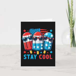 4th Of July Patriotic American Flag Ice Pop Popsic Card