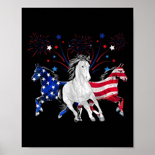 4th Of July Patriotic American Flag  Poster