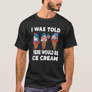 4th Of July Patriotic American Ice Cream Cone T-Shirt