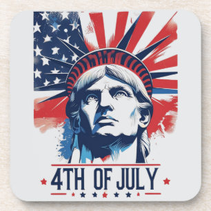 4th of July Patriotic American Pride celebration Beverage Coaster