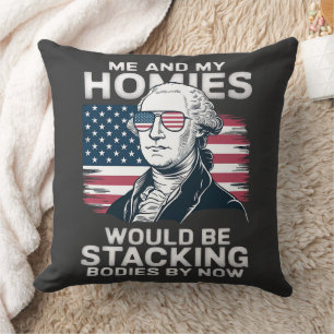 4th of july patriotic american throw pillow