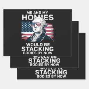 4th of July Patriotic American Wrapping Paper Sheets