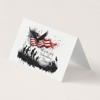 4th of July Patriotic Art with Flag & Soldiers