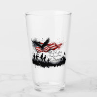 4th of July Patriotic Art with Flag & Soldiers