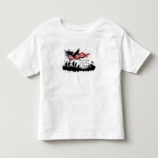 4th of July Patriotic Art with Flag & Soldiers Toddler T-shirt