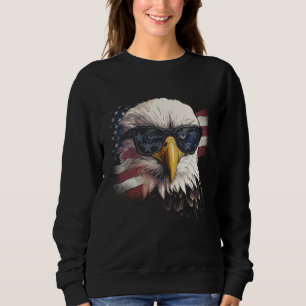 4th of July Patriotic  Bald Eagle  July 4th Sweatshirt