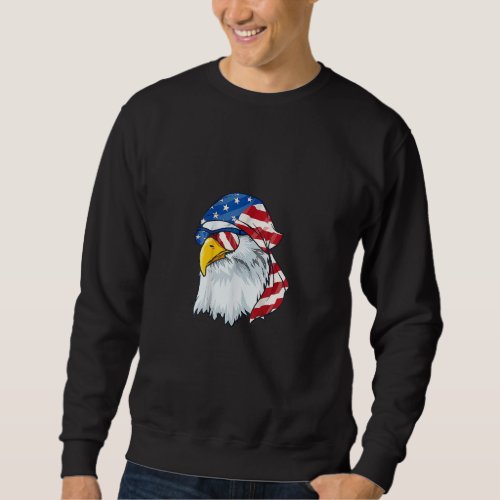 4th Of July Patriotic Bald Eagle Mullet Usa Americ Sweatshirt