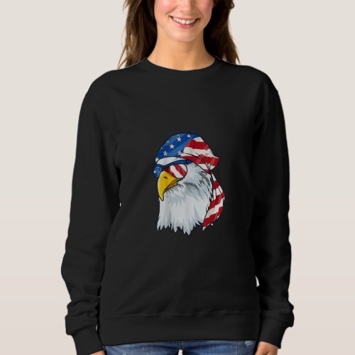 4th Of July Patriotic Bald Eagle Mullet Usa Americ Sweatshirt