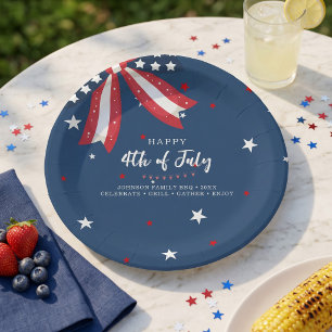 4th of July Patriotic BBQ Party Paper Plates