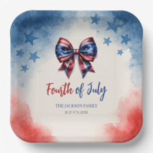4th of July Patriotic BBQ Party Paper Plates