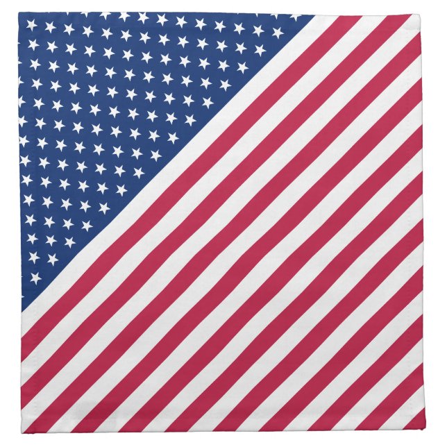 4th of July Patriotic Cocktail Party Cloth Napkin (Front)