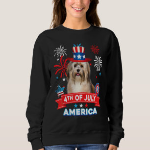 4th Of July Patriotic Day Havanese Dog Independenc Sweatshirt