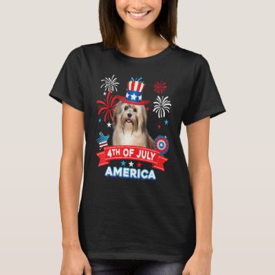 4th Of July Patriotic Day Havanese Dog Independenc T-Shirt