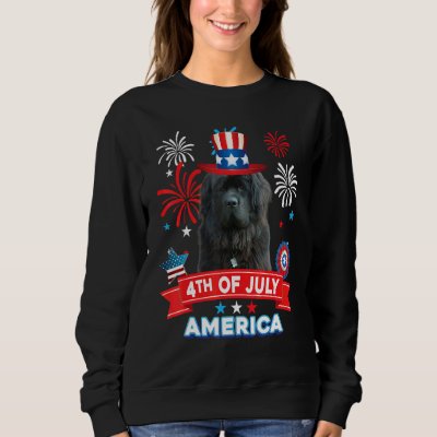 4th Of July Patriotic Day Newfoundland Dog Indepen Sweatshirt