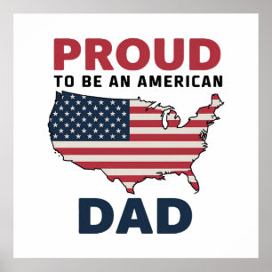 4th of July Patriotic Father's Day  Poster