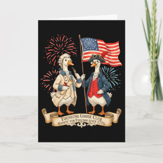 4th Of July Patriotic Founding Goose Club 250th An Card