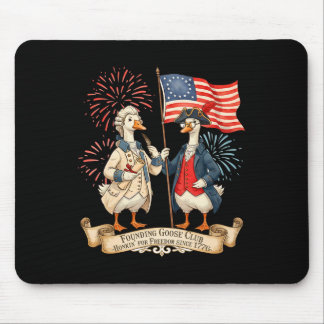 4th Of July Patriotic Founding Goose Club 250th An Mouse Pad