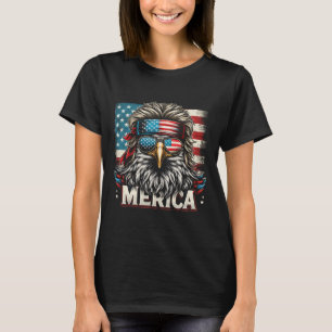 4th Of July Patriotic Funny Eagle July 4th Usa Mer T-Shirt