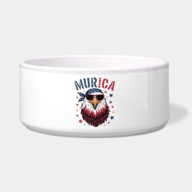 4th of July Patriotic Funny Eagle USA Bowl (Front)