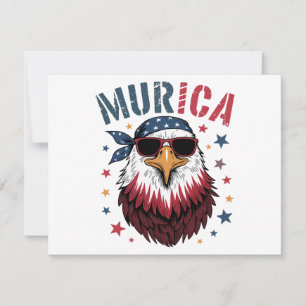 4th of July Patriotic Funny Eagle USA Invitation