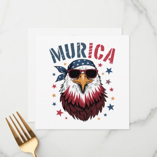4th of July Patriotic Funny Eagle USA Menu