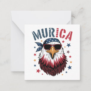 4th of July Patriotic Funny Eagle USA Note Card