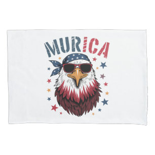 4th of July Patriotic Funny Eagle USA Pillow Case