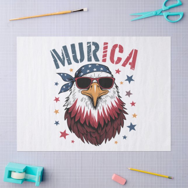 4th of July Patriotic Funny Eagle USA Tissue Paper (Craft)