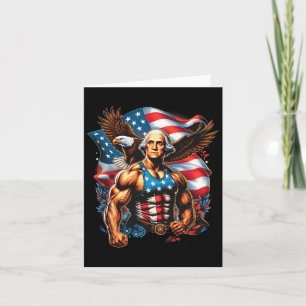 4th Of July Patriotic Funny George Washington July Card