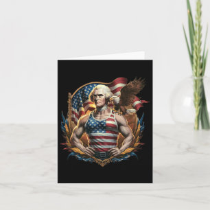4th Of July Patriotic Funny George Washington July Card