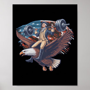 4th Of July Patriotic Funny George Washington July Poster