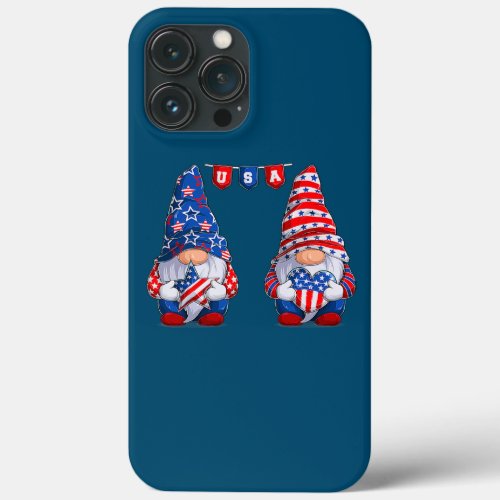 4th Of July Patriotic Gnomes Funny Cute American iPhone 13 Pro Max Case