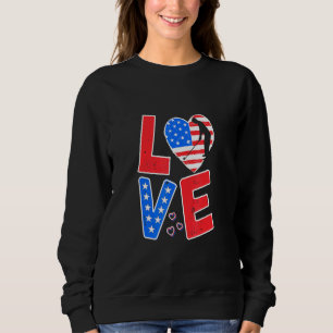 4th Of July Patriotic Golf Love Usa American Flag Sweatshirt