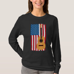 4th Of July Patriotic Guitarist American Flag Guit T-Shirt