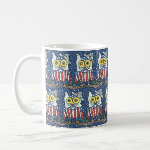 4TH OF JULY PATRIOTIC HOOT OWL CLASSIC MUG