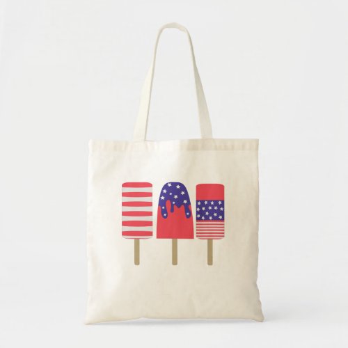 4th of July Patriotic Ice Cream for Independence Tote Bag