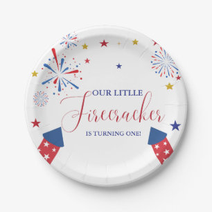 4th of July Patriotic independence birthday party Paper Plates