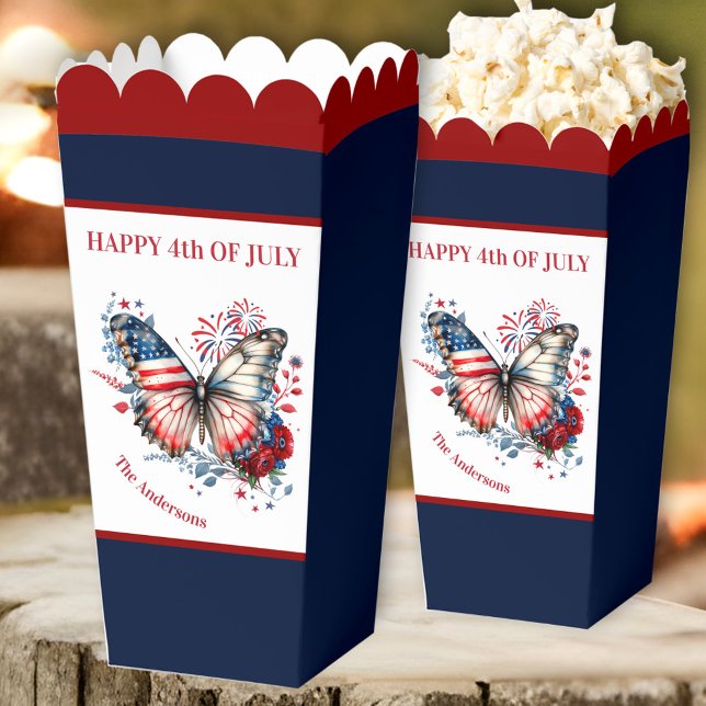 4th of July Patriotic Independence Day Family Name Favor Boxes (4th of July Patriotic Independence Day Family Name Favor Boxes)