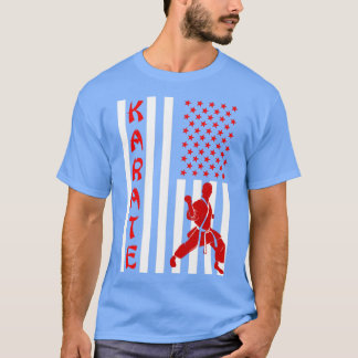 4th Of July Patriotic Karate Fighter Karate T-Shirt