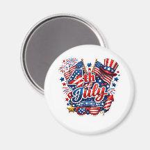 4th of July Patriotic Kitchen Magnet 