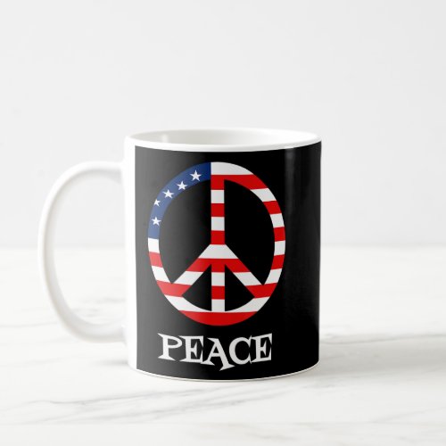 4th of July   Patriotic Peace Sign  Coffee Mug