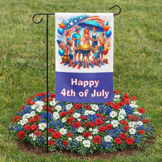 4th of July Patriotic  Personalized Garden Flag (Creator Uploaded)