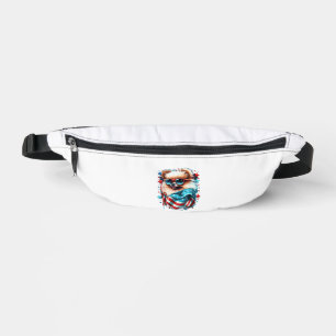 4th of July Patriotic Pomeranian Dog US Flag  Fanny Pack