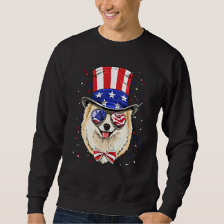 4th of July Patriotic Pomeranian Merica USA Flag D Sweatshirt