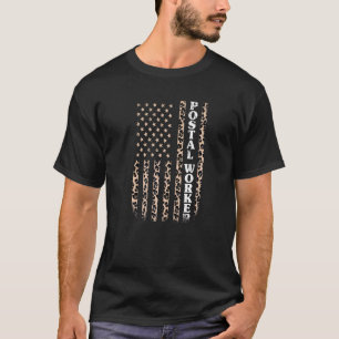 4th Of July Patriotic Postal Worker American Flag T-Shirt