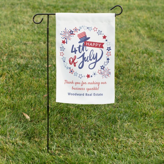 4th of July Patriotic Promotional | Real Estate  Garden Flag (In SItu)